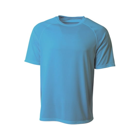 A4 N3393 Mens SureColor Short Sleeve Cationic Tee - Lt Blue - 3XL
