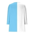 thumbnail image 4 of Cute Cardigan for Girls New Girls Open Front Cardigan Fashion Color Block Casual Long Sleeve Jacket Lightweight Fall Outwear with Pockets Blue 160, 4 of 6
