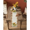 thumbnail image 5 of Boanket Sunflower Table Runner - 120 Inch Long, Kitchen Dining Table Runner Dresser Scarves, Vintage Summer Botanical Yellow Floral Pastoral Farmhouse Decor for Coffee Tables Wedding Party Banquet, 5 of 8