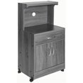 thumbnail image 1 of Pemberly Row Modern Kitchen Wooden Microwave Cart in Gray, 1 of 5