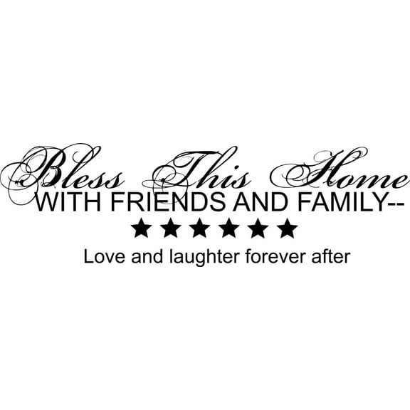 Do It Yourself Wall Decal Sticker Bless This Home Living Room Size: 16x48"