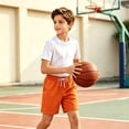 thumbnail image 5 of Boys Athletic Shorts Kids Mesh Basketball Soccer Short with Pockets, Elastic Drawstring Waist Loose Fit Quick Dry Breathable Sports Shorts for School Training Running Outdoor Play, 5 of 6