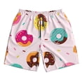 thumbnail image 4 of Bixox Men's Donut printing Casual Classic Fit Short Summer Beach Shorts, 4 of 6