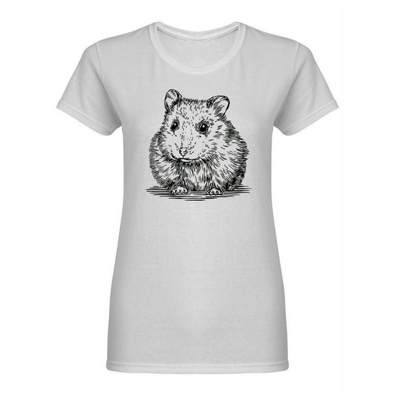 Hamster Ink Style Shaped T-Shirt Women -Image by Shutterstock, Female x-Large