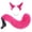 Pink, variant on Realistic Fox Wolf Ear Headband Tail,Fursuit Fox Costume Accessories for Halloween Christmas,Therian Fox Wolf Tail Gear