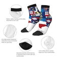 thumbnail image 3 of Bingfone The Map Of United States Design Patterned Men's Women's Casual Cotton Socks, 3 of 5