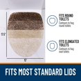 thumbnail image 5 of Buganda Soft Microfiber Toilet Lid Cover, Washable Bathroom Seat Covers, Fits Most Round, Elongated and Oblong Lids, Brown, 19.5"X18.5", 5 of 8
