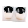 thumbnail image 4 of Macetero de pared pequeño de 2 bolsillos Macetas de riego automático Macetas de jardín Patio Patio Plantas Macetas Macetas Contenedor Accesorios Macet Blanco shamjiam Macetas de riego automático, 4 of 6