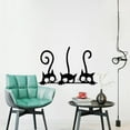 thumbnail image 5 of Jlong Three Black Cats Wall Decal Wall Sticker PVC Self Adhesive Peel and Stick Wallpaper Quote Art Vinyl Mural, 5 of 8