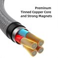 thumbnail image 3 of YESIDO CA173 USB to Type-C Magnetic Cable Braided Data Sync Charging Cord, 3 of 5