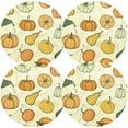 thumbnail image 2 of Pumpkin in Cute Style Round Place Mats Set of 1, Heat Stain Insulation Table Mats Non-Slip Grid Woven Placemats 15.4 Inch for Kitchen Dining Table Holiday, 2 of 7