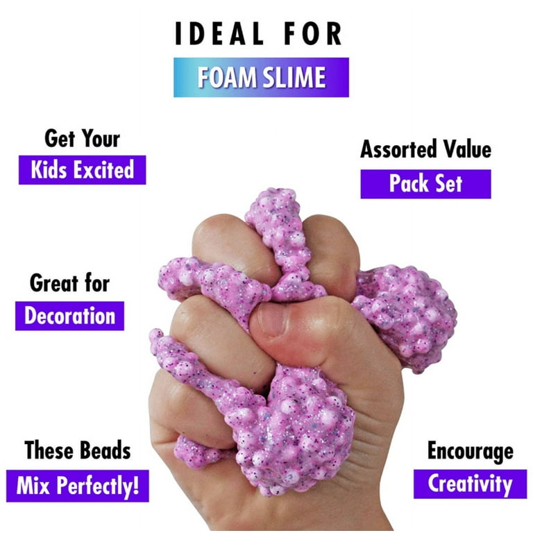 Crunchy Slime Recipe with Foam Beads