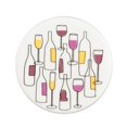 thumbnail image 1 of Sous-verre de Bouteille de Vin de 4 Po&44; Blanc & Violet, 1 of 1