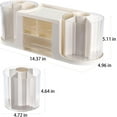 thumbnail image 6 of TACYKIBD Rotating Desk Organizer with 2 Pen Holder, Desk Organizers and Accessories with 10 Slots Pencil Holder for Desk + 3 Drawer, Art Supply Storage Box Caddy for Office Home, 6 of 6