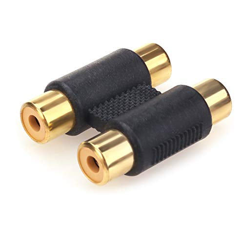 with Gold Plated Housing for Mixer Amplifiers Cable Link NANYI RCA Female to RCA Female Interconnect Coupler Adapter 2rca F-F-1pack 