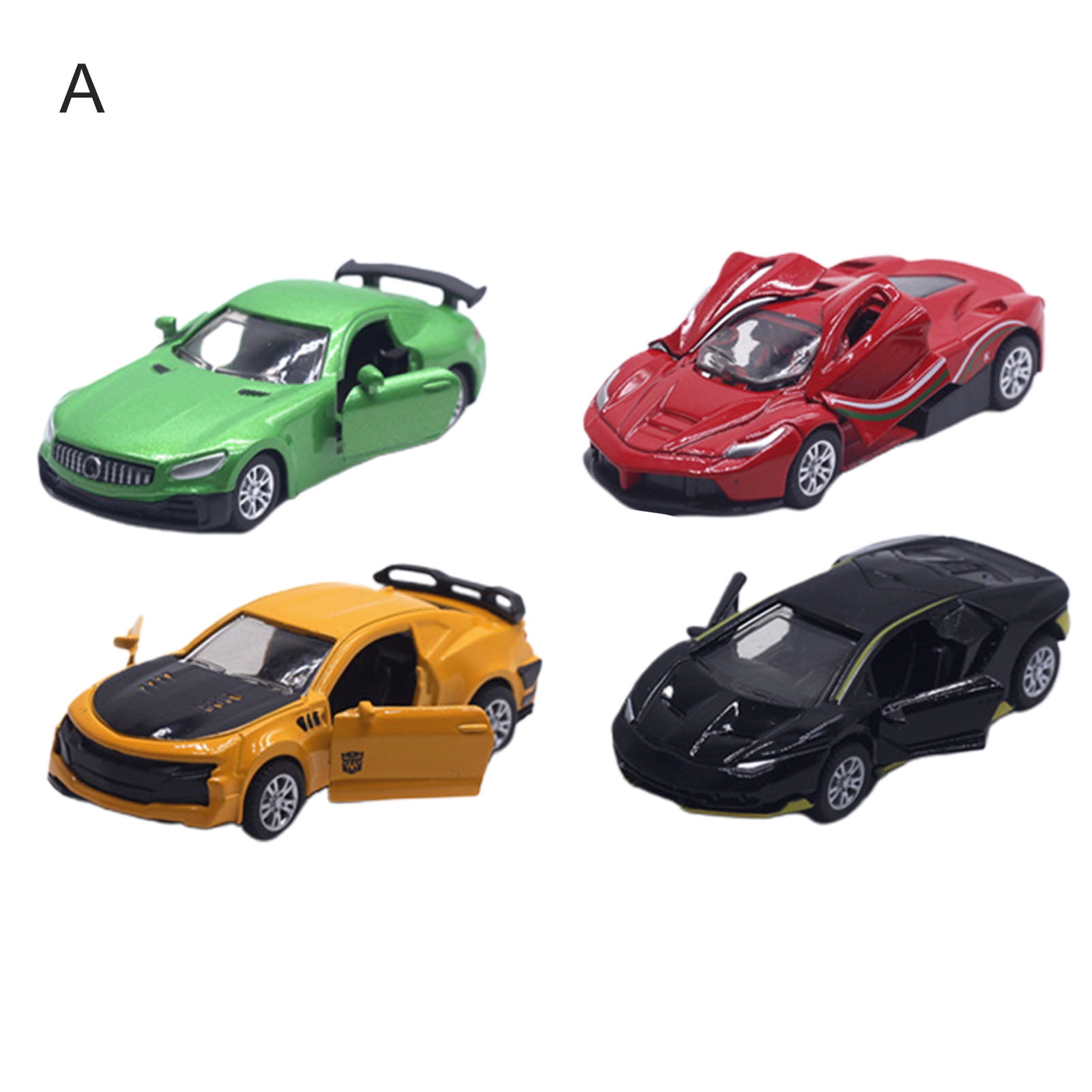 4pcs Lightning McQueen Cars Racing Car Pull-back Toy Decoration Gifts