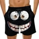 thumbnail image 1 of Ceisia Men's Big Grin Emoji Print Beach Shorts 4-Way Stretch Drawstring Swim Trunks (Multiple Colors) Gifts, 1 of 5