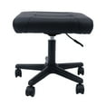 thumbnail image 3 of Denest Adjustable Foot Rest Under Desk Footrest Leather Black Foot Stool W/ Wheels for Office Home, 3 of 12
