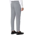 thumbnail image 3 of MODA NOVA Big & Tall Men's Dress Trousers Flat Front Skinny Business Pants Gray 36, 3 of 6