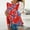 Red, variant on XFYSSS Women's Casual Print Lace Round Neck Long Sleeved T-shirt Loose Top Long Sleeve Round-Neck Blouses & Shirts