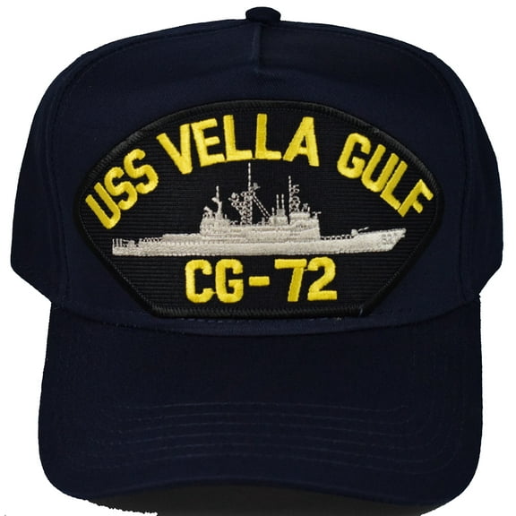 USS VELLA GULF CG-72 SHIP HAT - NAVY BLUE - Veteran Owned Business