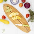 thumbnail image 6 of Totally Bamboo Surfboard Shaped Bamboo Serving and Cutting Board, 23" x 7-1/2", 6 of 7