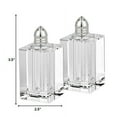 thumbnail image 2 of HomeRoots Handcrafted Optical Crystal and Silver Large Size Salt and Pepper Shakers, 2 of 5