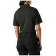thumbnail image 4 of 5.11 Work Gear Women's Polyester Fabric Performance Short Sleeves Polo Shirt, Black, Medium, Style 61165, 4 of 6