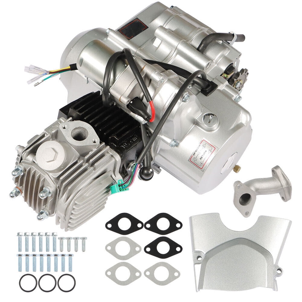 SEBLAFF 4 Stroke 125cc ATV Engine Motor 3-Speed Semi Auto w/Reverse For ATV Quad Go Kart