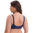 thumbnail image 2 of DARING DIVA Women's V-Neck Full Cup Wireless Bralette Lace Mesh 36C Blue, 2 of 6