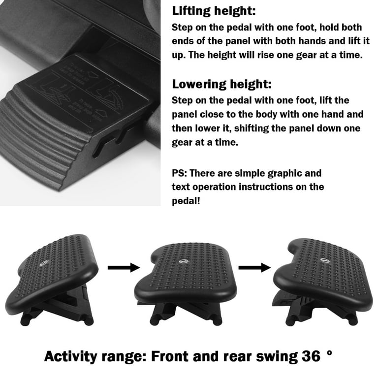 Car Footrest 4 Heights Adjustable Passenger Foot Rests Pedals
