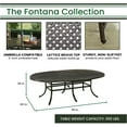thumbnail image 5 of Hanover Fontana 9-Piece Outdoor Dining Set with 8 Sling Dining Chairs and 95-in. x 60-in. Oval Cast-Top Dining Table, 5 of 8