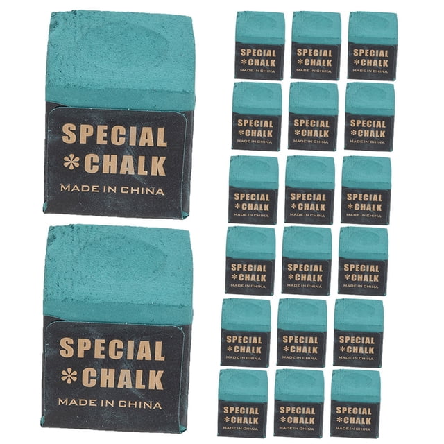 OUNONA 24Pcs Pool Cue Chalk Green for Billiard Table Accessories and Smooth Precise Shots