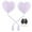 Light Purple, variant on 2 Pieces Rearview Mirrors Side Mirrors Motorbike Mirrors with Heart Shaped Design for Universal Motorcycles Scooters