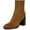 Elm Wood Brown, variant on Women's Luca Block Heel Ankle Boot Elm Wood Brown Suede 8.5M