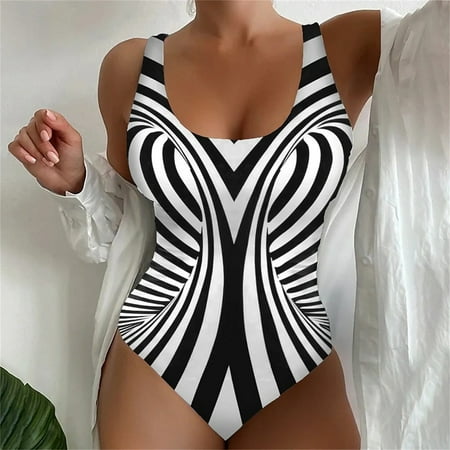 IDALL One Piece Swimsuit Women Swim Suits for Women 2025 Bikini Maxi Wrap Skirts 2 Piece Floral Print Fashion Swimsuit Tankini Set Chest Pad Bodysuit Skirt Bathing Suit Womens Swimsuits White S