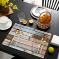 thumbnail image 3 of Brown Pink Vintage Placemats Set of 4, Retro Farmhouse Elegant Pastoral Placemats for Dining Table, Place Mats for Kitchen Tabletop, Waterproof Wipeable Dining Table Mats Set, 3 of 9