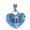 Blue, variant on Heart Pendant Urn Holder Family Memorial Pendant Enamel