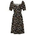 thumbnail image 6 of Witch Halloween Casual Dress Moon And Sun Print Stylish Dresses Sexy V Neck Pretty Design Dress, 6 of 7