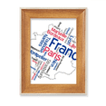thumbnail image 1 of Words City Name France Mark Map Desktop Wooden Photo Frame Display Picture Art Painting Multiple Sets, 1 of 3