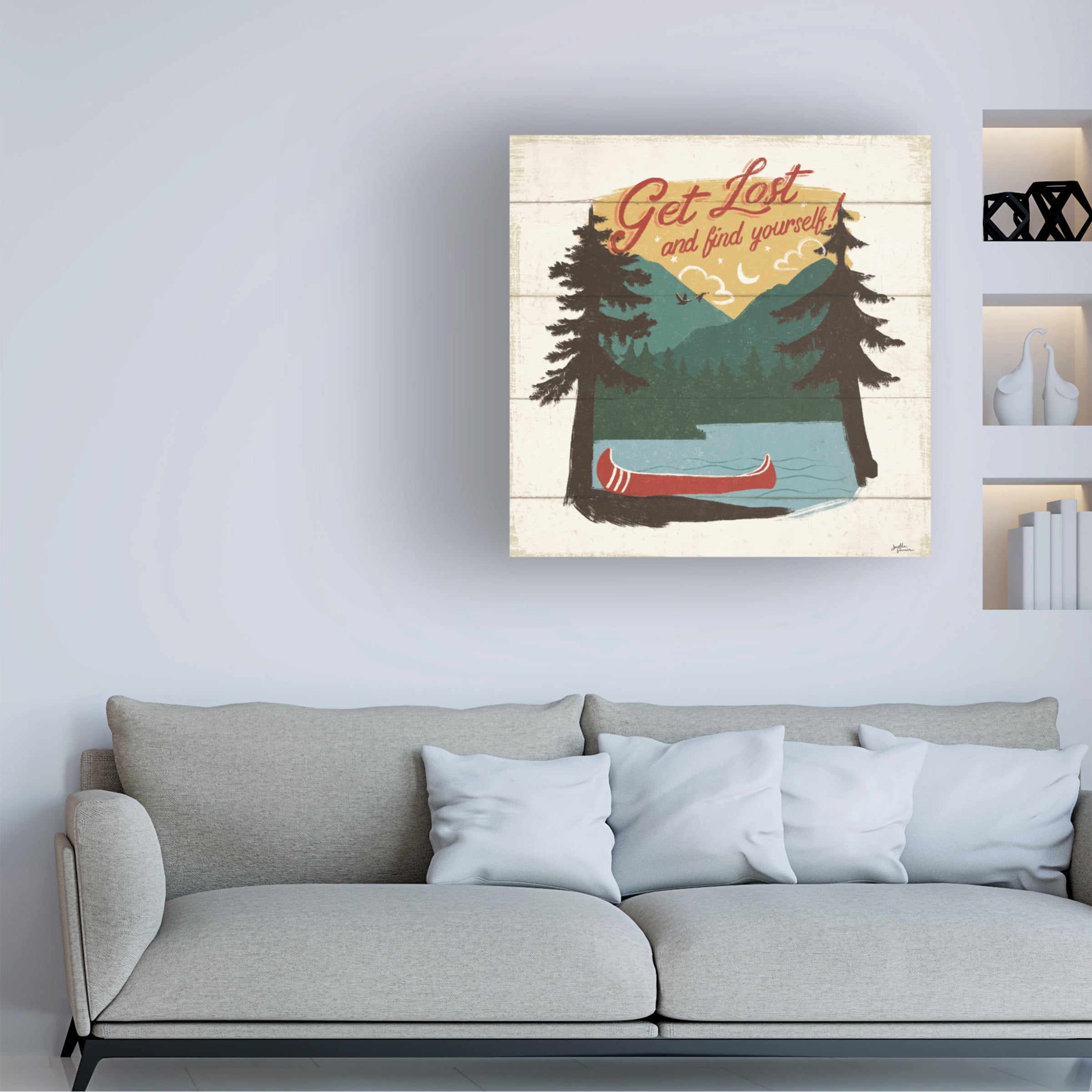 Janelle Penner 'Vintage Lake V' Canvas Art