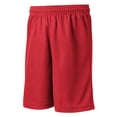 thumbnail image 5 of Youth PosiCharge Double-Layer Classic Polyester Mesh Short True Red Small, 5 of 8