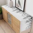 thumbnail image 3 of Grey Eucalyptus Cotton Linen Rectangle Table Runners 13"x48", Weeping Botanical Leaf Watercolor Coffee Table Runner Dresser Scarves Luxury Table Runners for Wedding Party Banquet Dinner Decor, 3 of 8