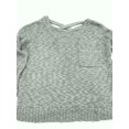 thumbnail image 2 of Womens Soft Green Knit Long Sleeve Front Pocket Winter Sweater M, 2 of 2