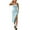 Blue, variant on Solid Color Women Spaghetti Wrap Chest High Slit Long Dress Leisure Sundress Wedding Guest Dresses For Women