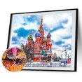 thumbnail image 1 of Cuadros Decorativos 5D Diamond Painting Snow Building Full Round Drill DIY Wall Art Kit (A1965) Ehuebsd embutido en tela, 1 of 1