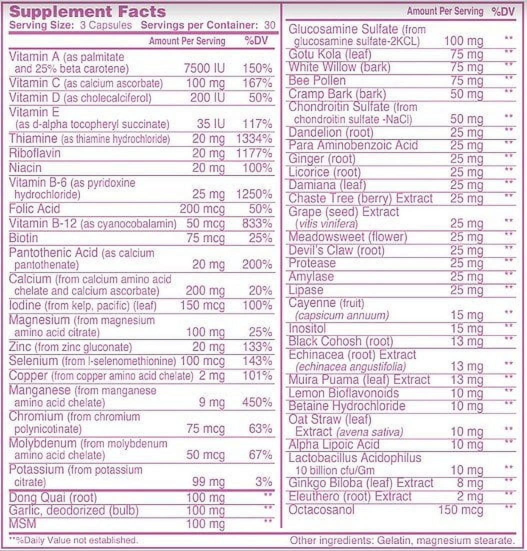 Esteem Senior Total Woman 90 Capsule