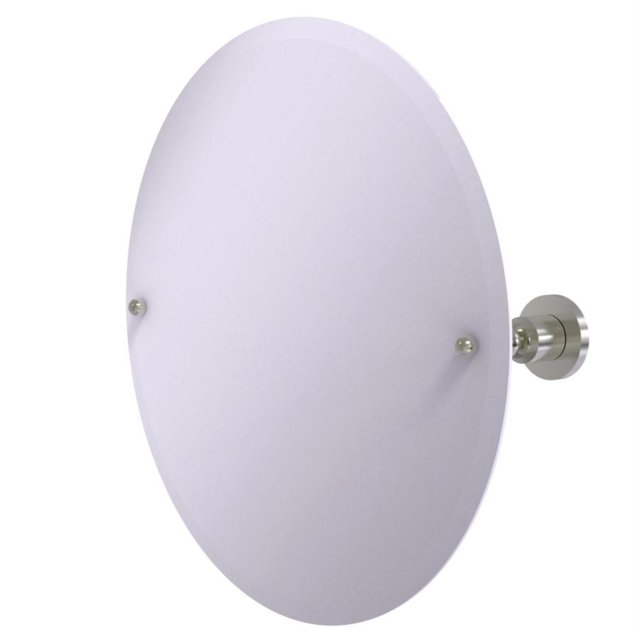 Espejo inclinable redondo sin marco con borde biselado - AP-90-SN Allied Brass AP-90-SN