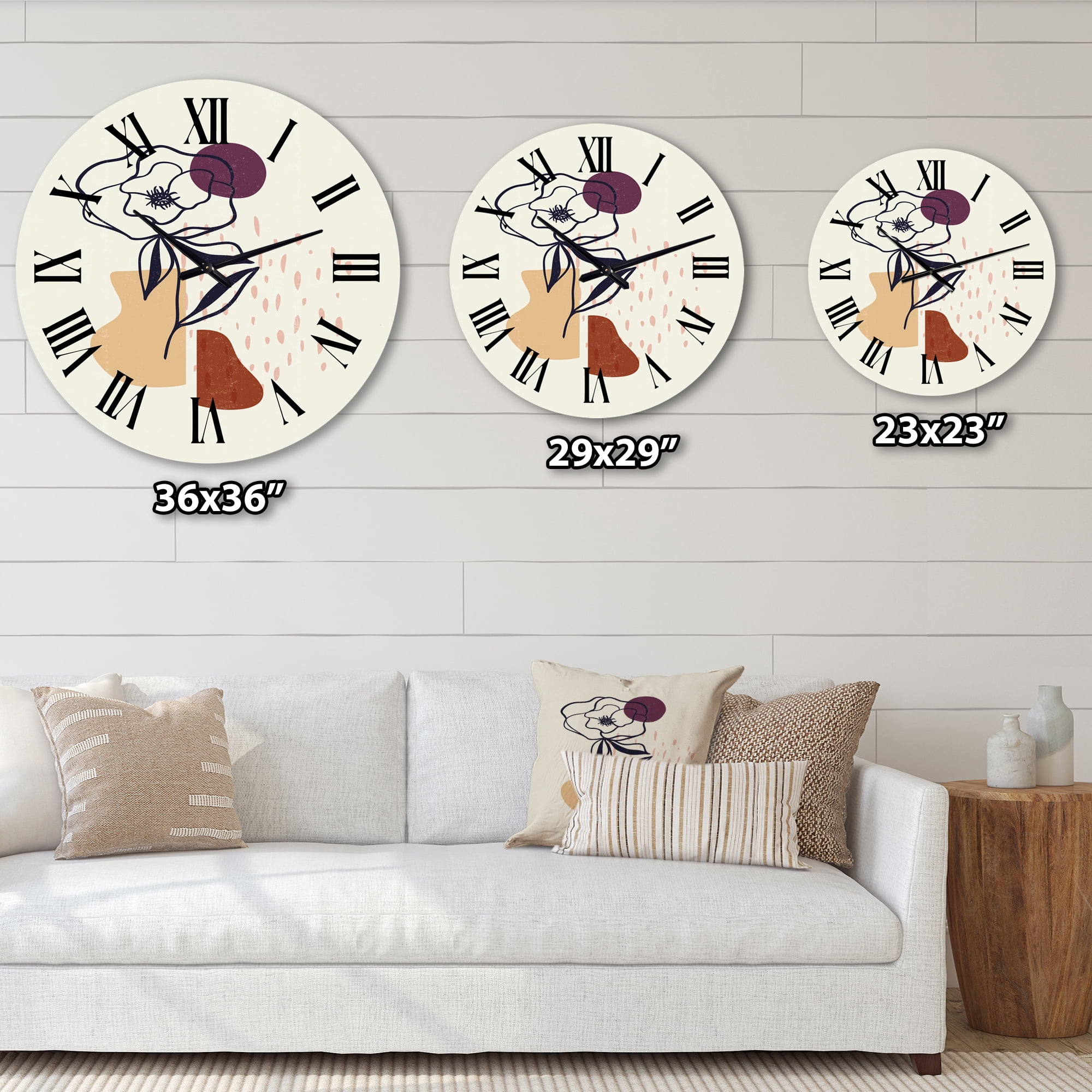 Designart 1 in Modern,Contemporary Wall Clock