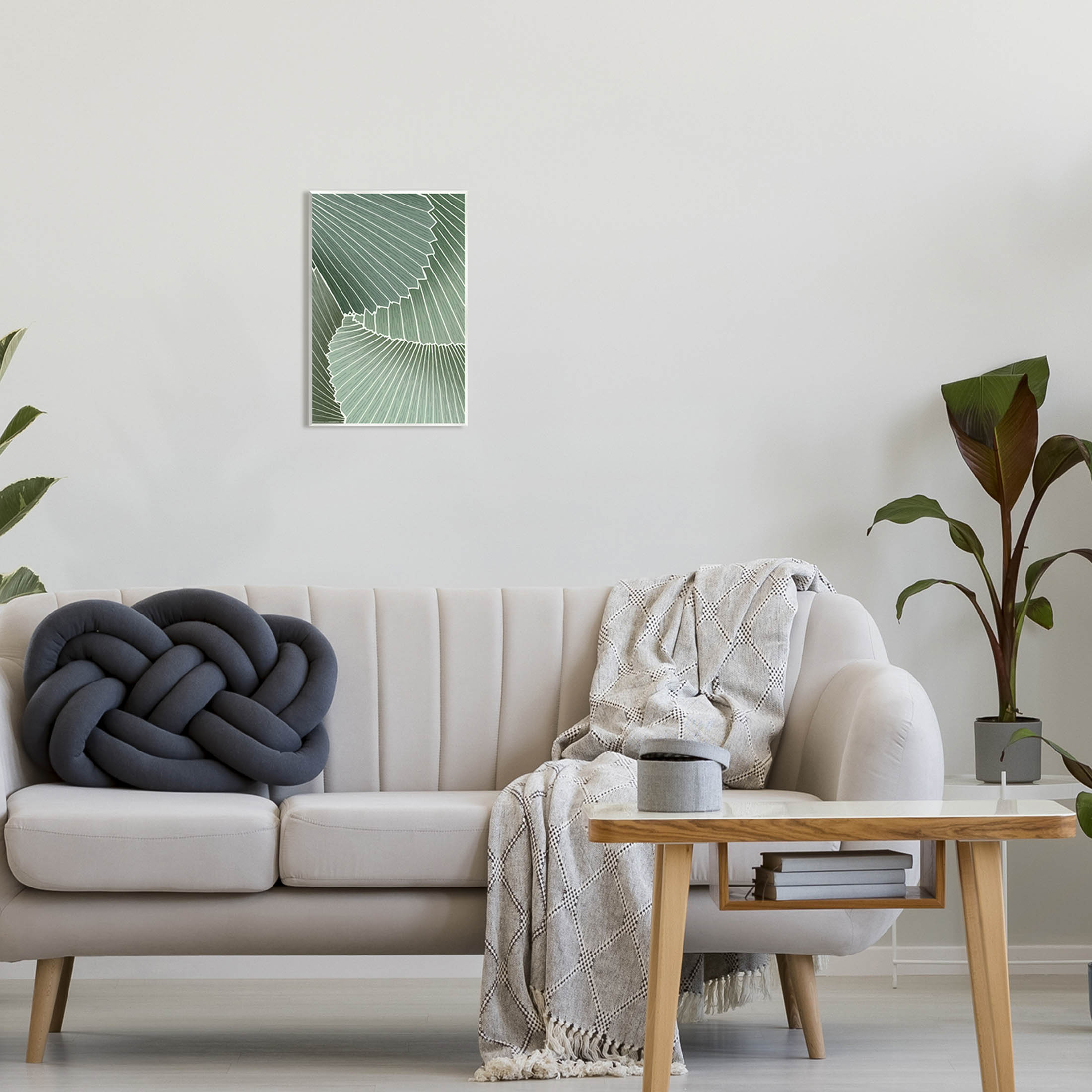 Modern Abstract Patterned Leaves Botanical & Floral Graphic Art Unframed Art Print Wall Art